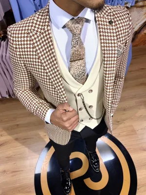 Cancun - Tan/Cream 3 Piece Suit